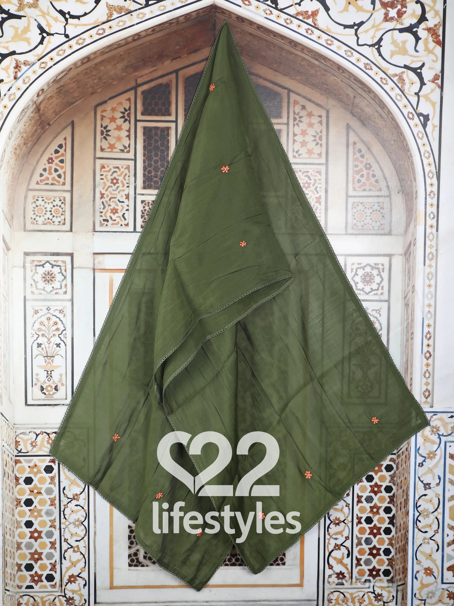 Green Mul-Chanderi Readymade Salwar Suit