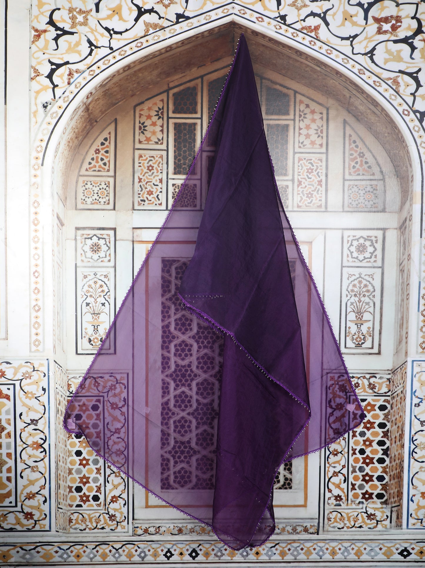 Purple - Embroidered - Anarkali Suit