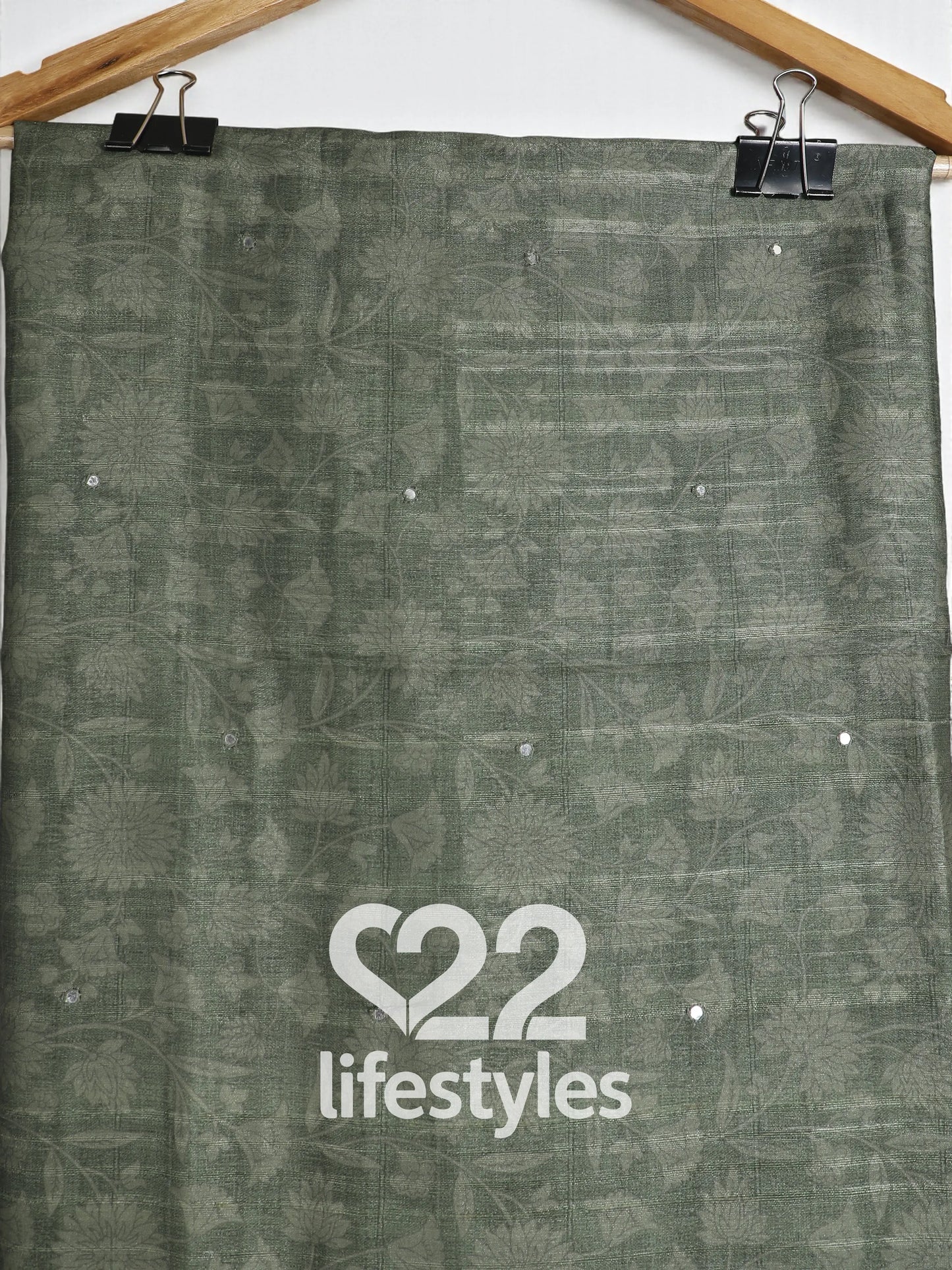 Green Tussar Unstitched Salwar Suit