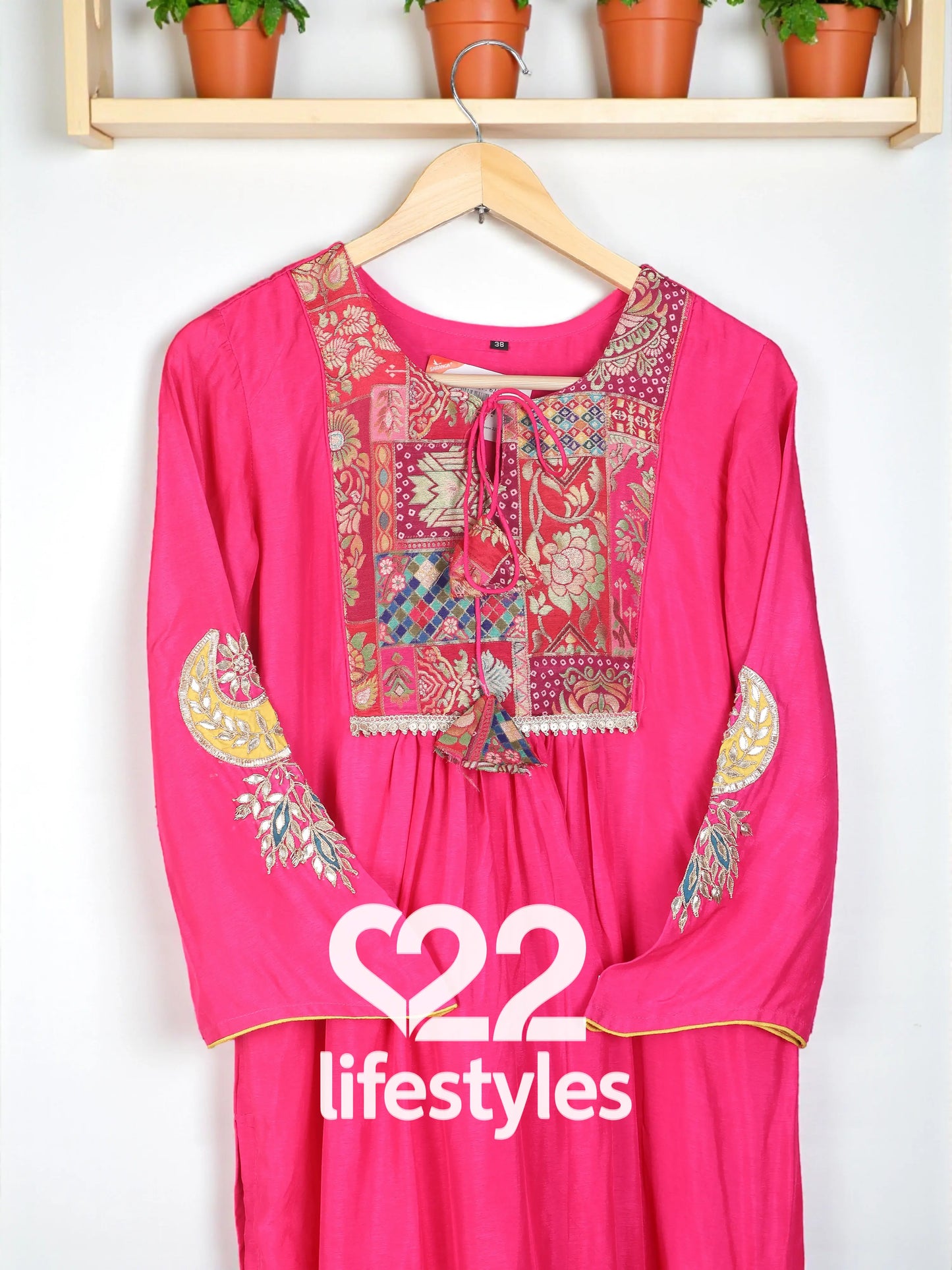 Pink - Silk Pattern - Readymade Salwar Suit