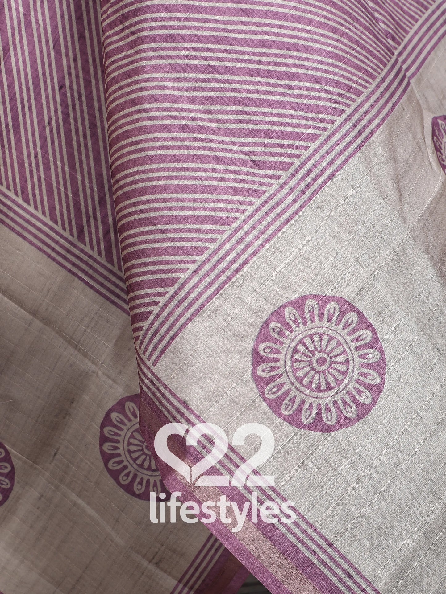 Pink Tussar Unstitched Salwar Suit