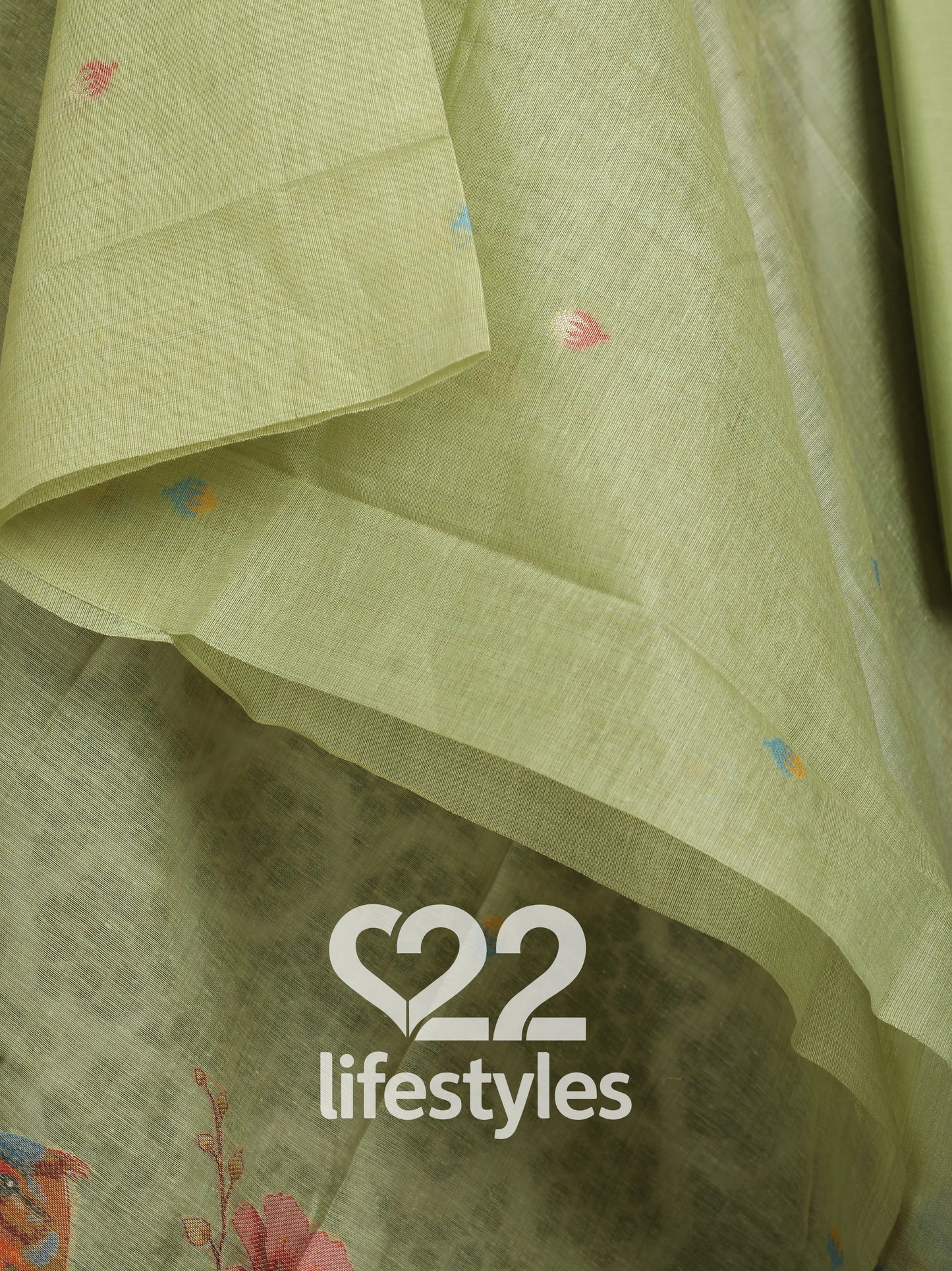 Green Jamdani Unstitched Salwar Suit