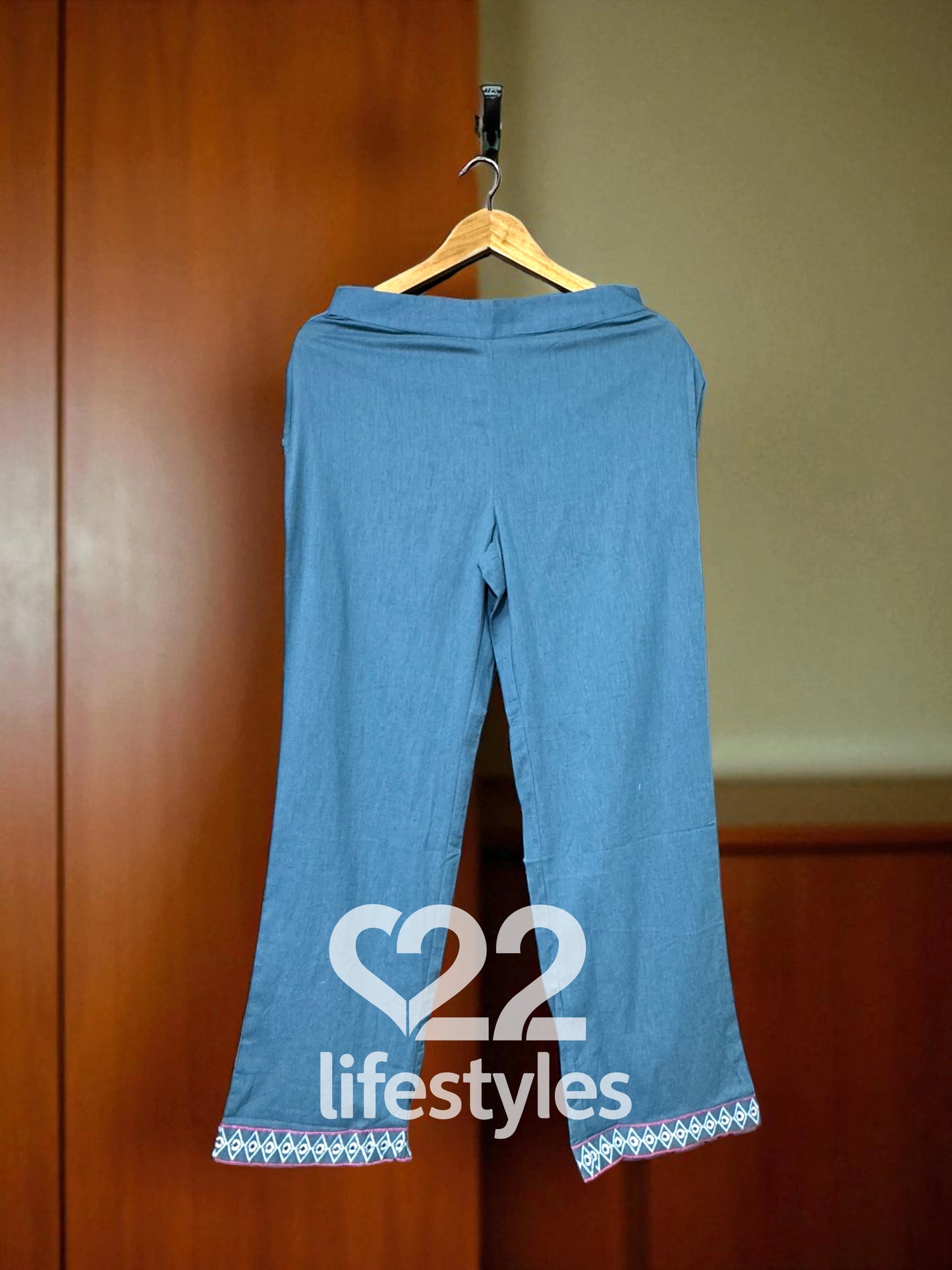Blue Embroidery Co-ord-Set Readymade