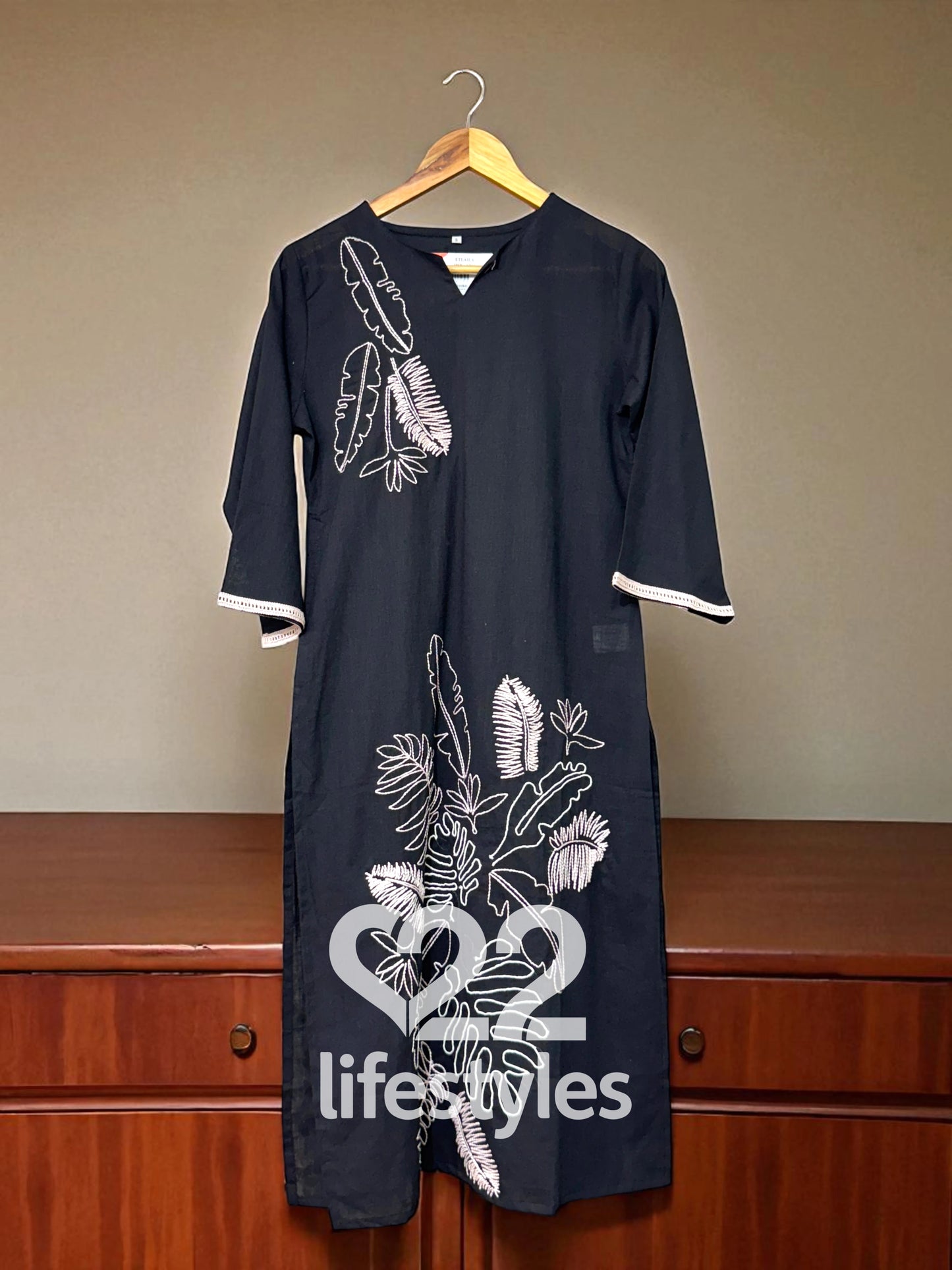Black Embroidery Co-ord-Set Readymade