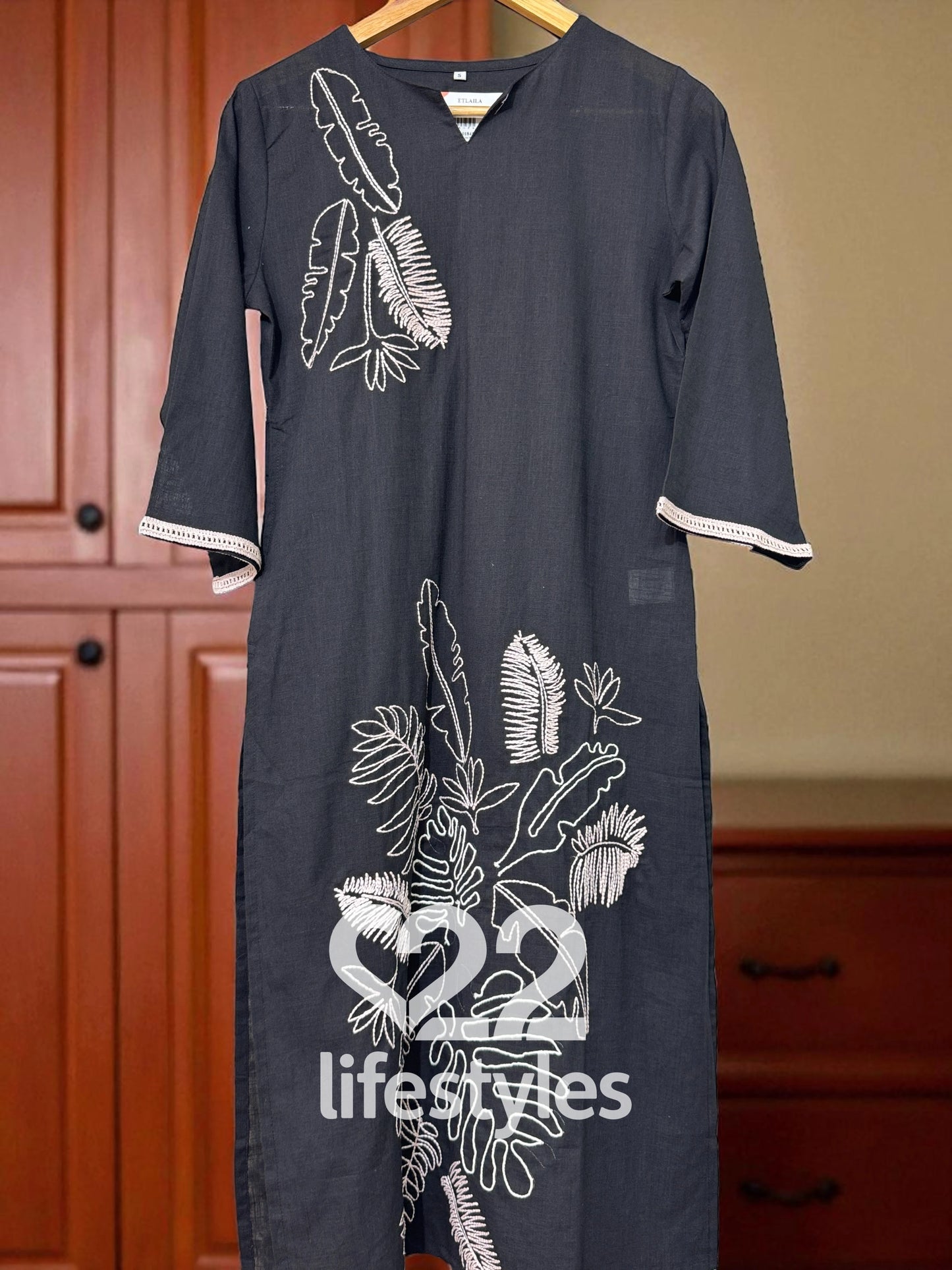 Black Embroidery Co-ord-Set Readymade
