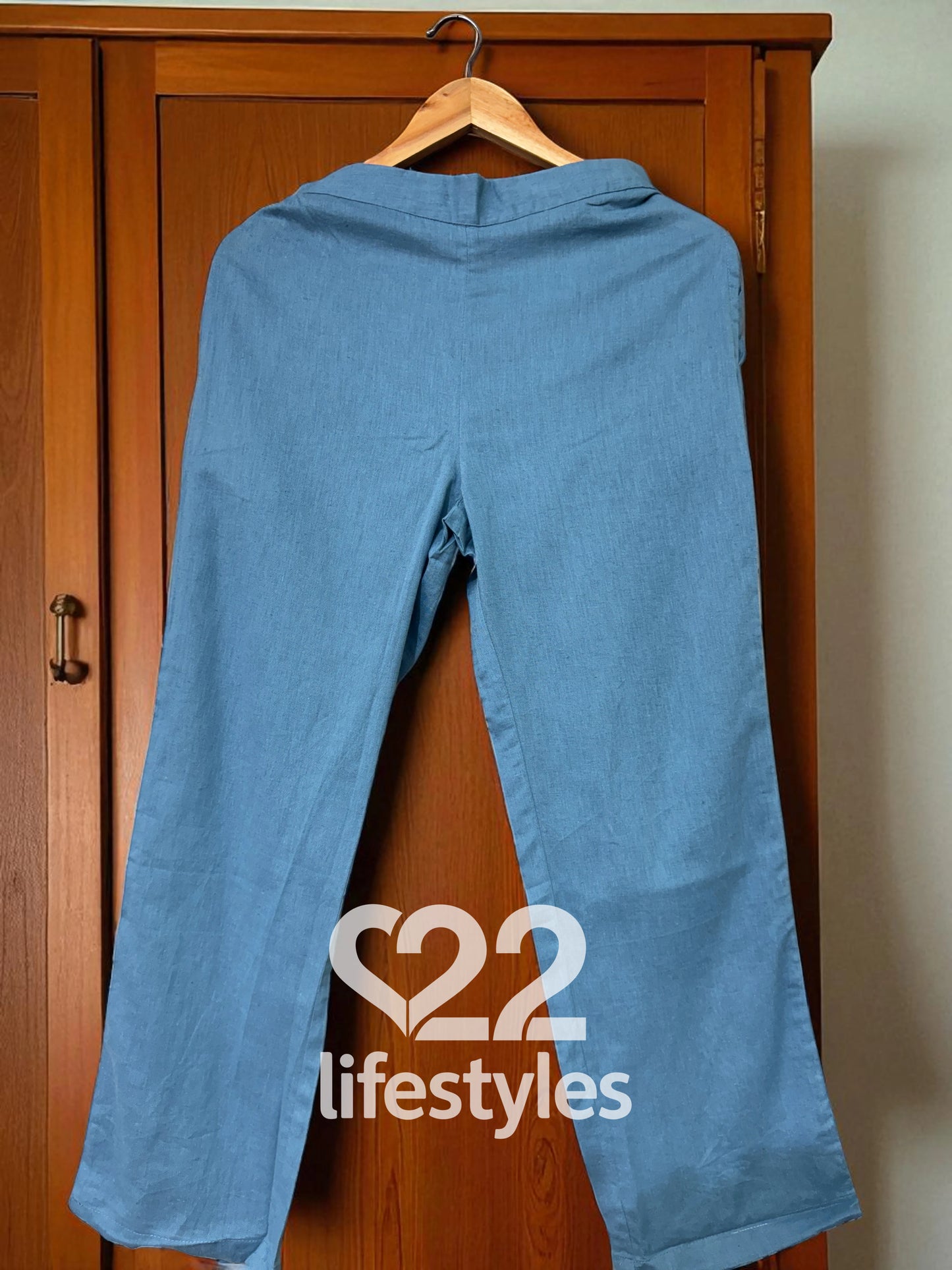 Blue Neckline Embroidery Co-ord-Set Readymade
