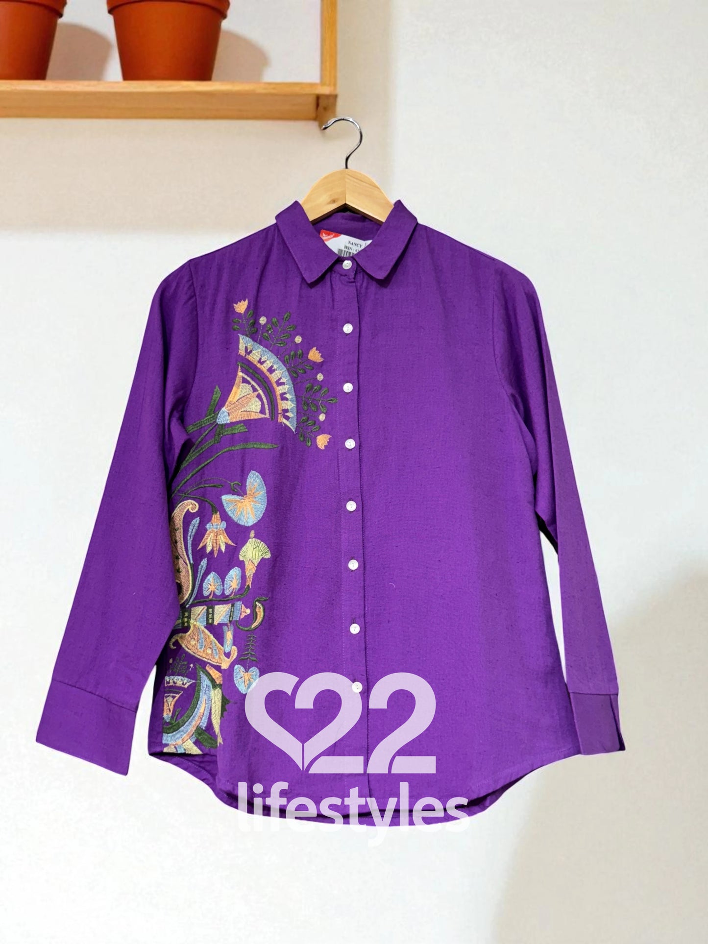 Purple Embroidery Co-ord-Set Readymade