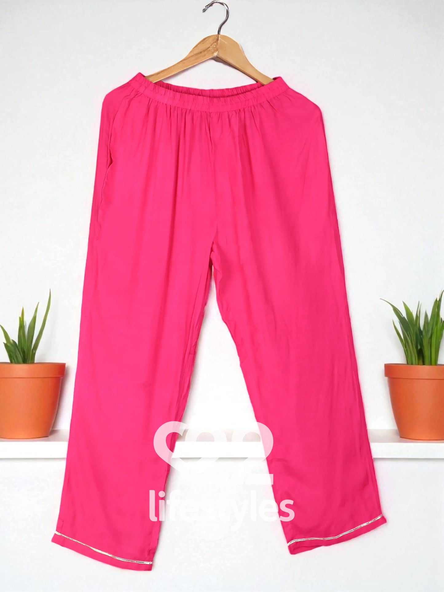 Pink - Silk Pattern - Readymade Salwar Suit