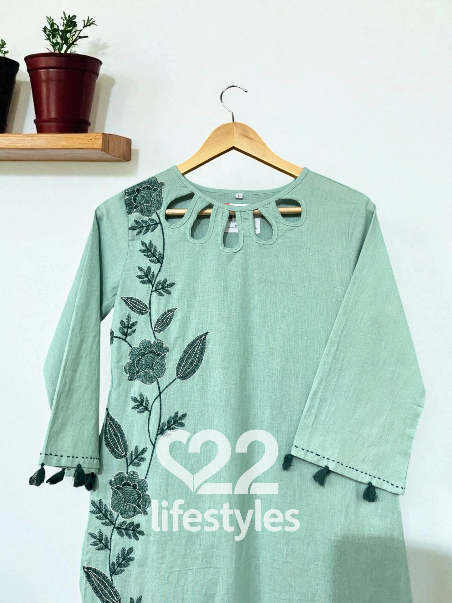 Mint Green Embroidery Co-ord-Set Readymade
