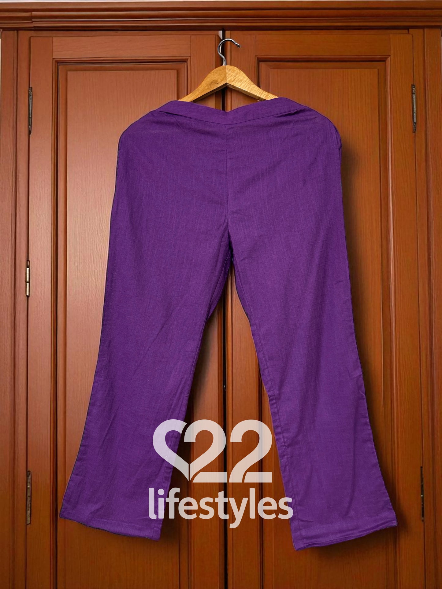 Dark Purple Embroidery Co-ord-Set Readymade