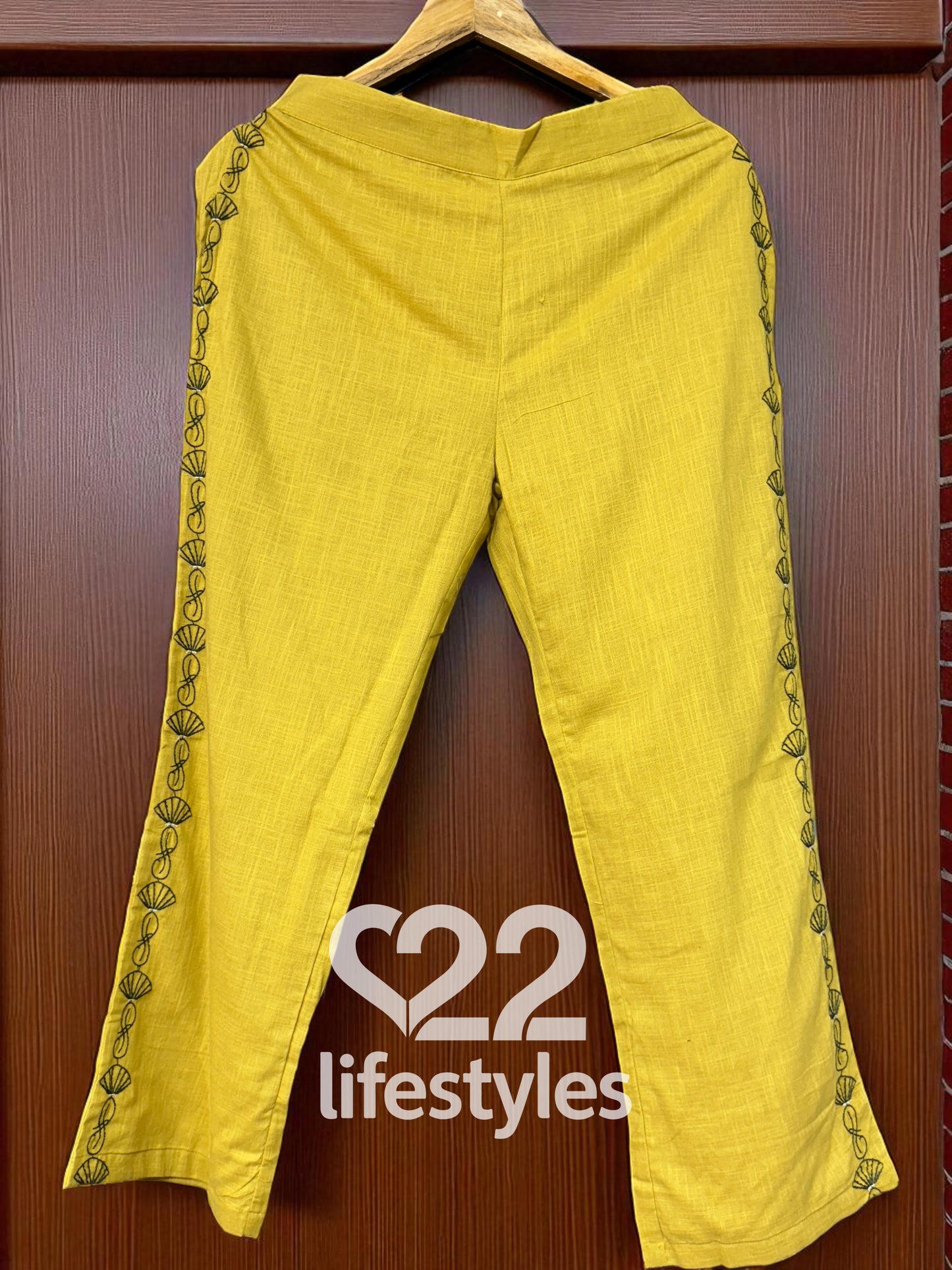 Mustard Embroidery Co-ord-Set Readymade