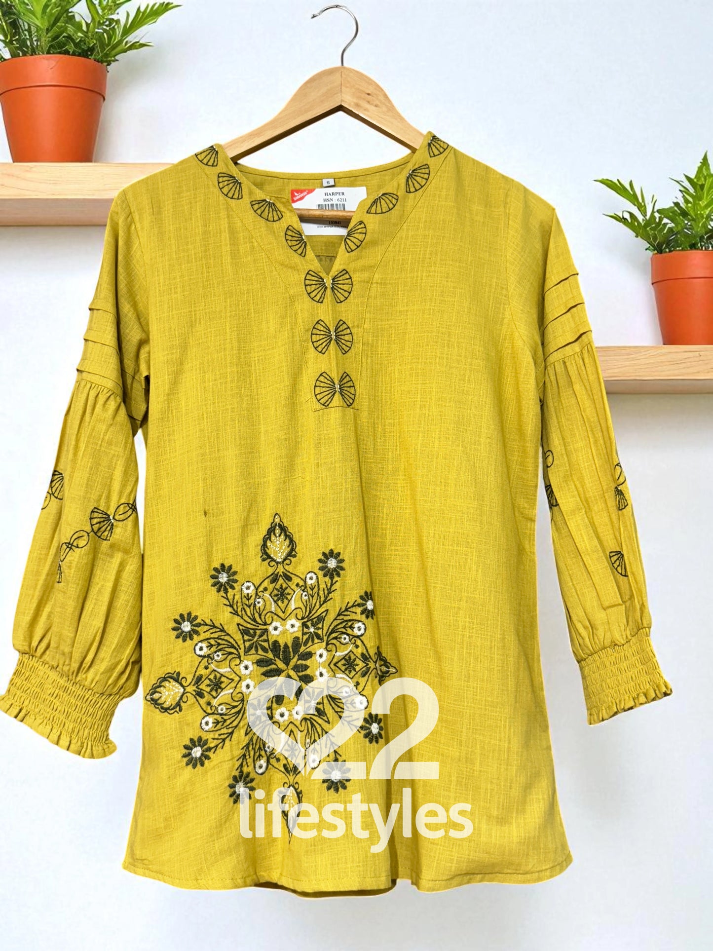 Mustard Embroidery Co-ord-Set Readymade