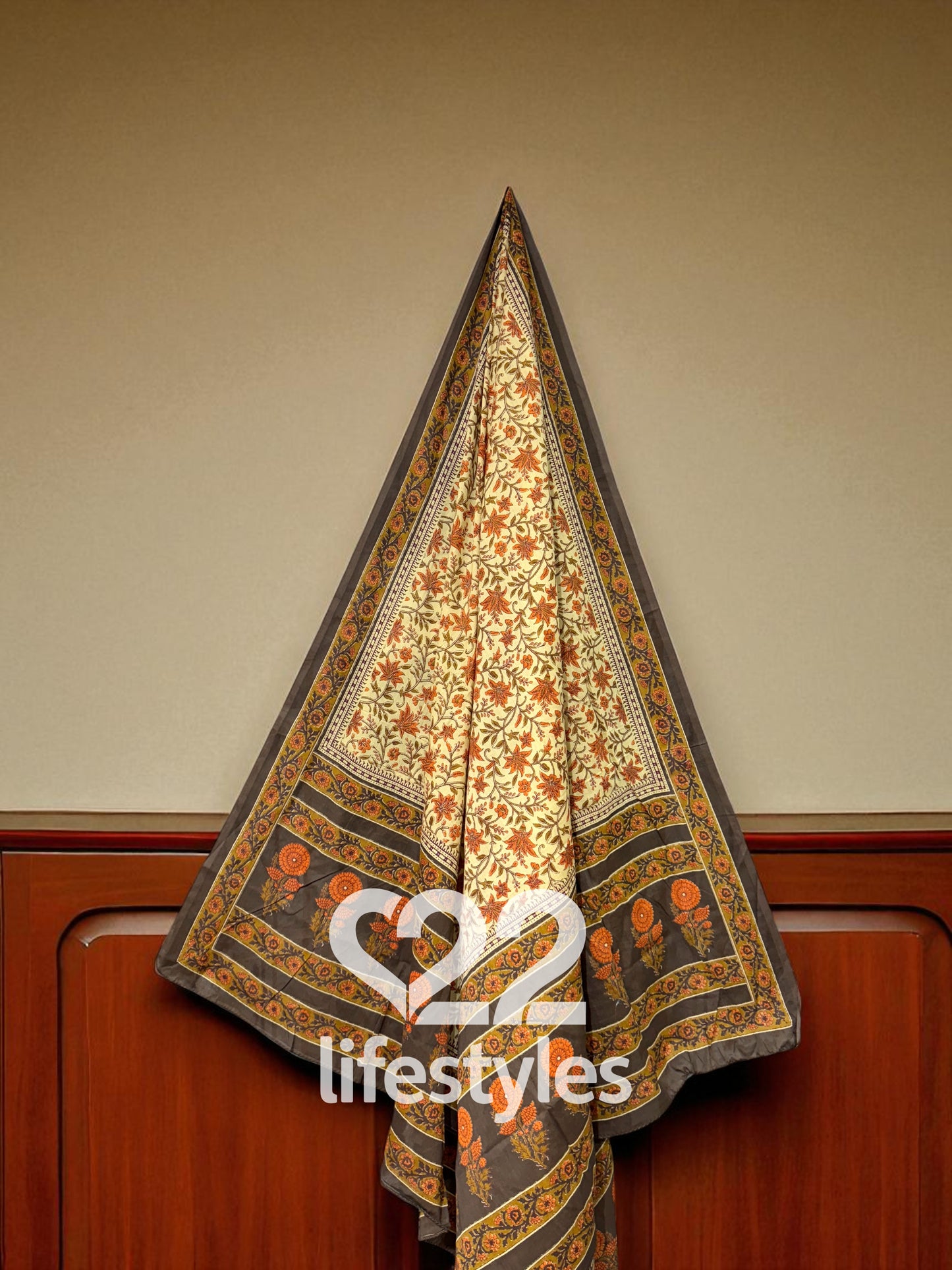 Brown Kantha Work Readymade Salwar Suit