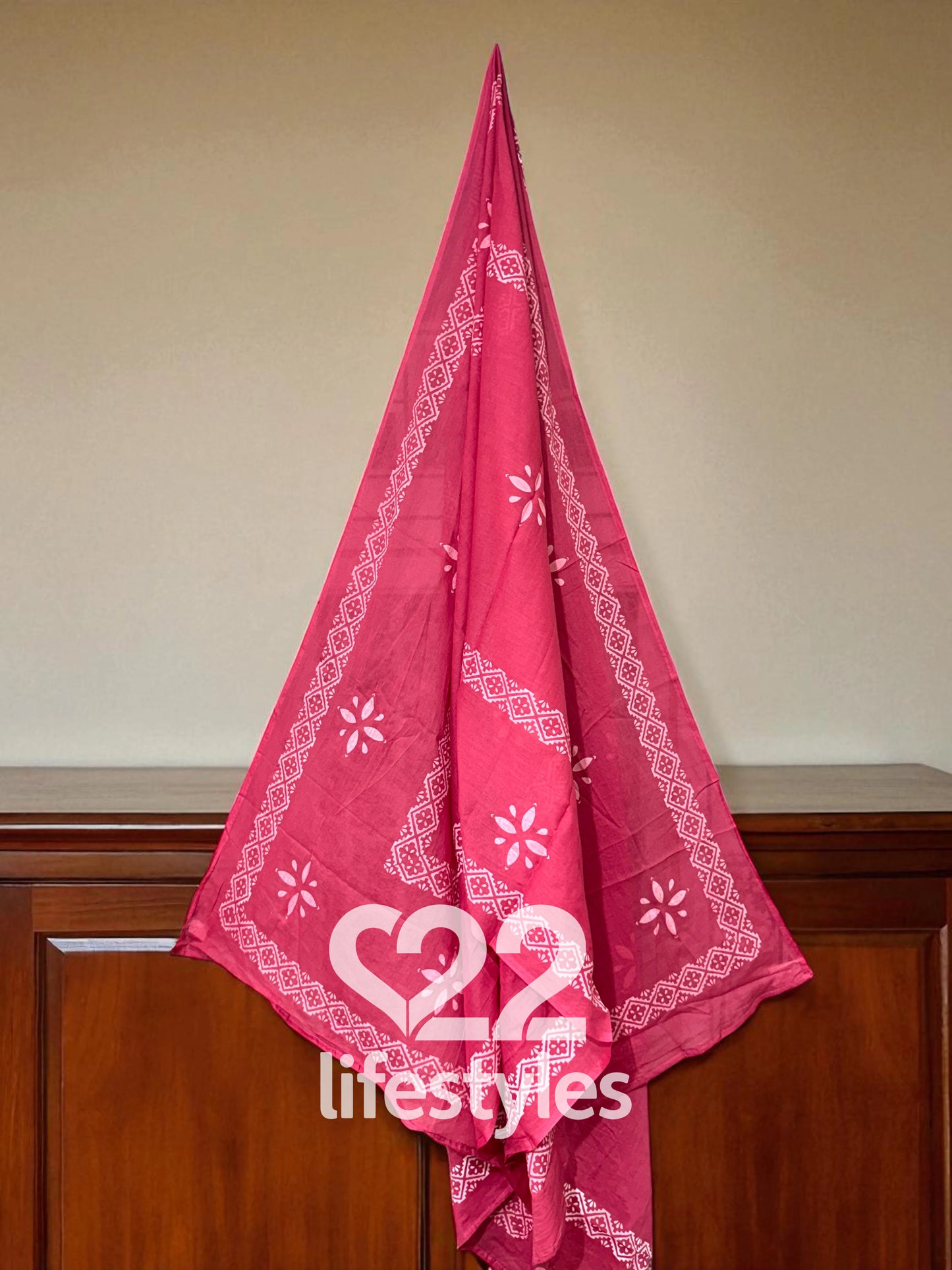 Pink Handloom Applique Readymade Salwar Suit