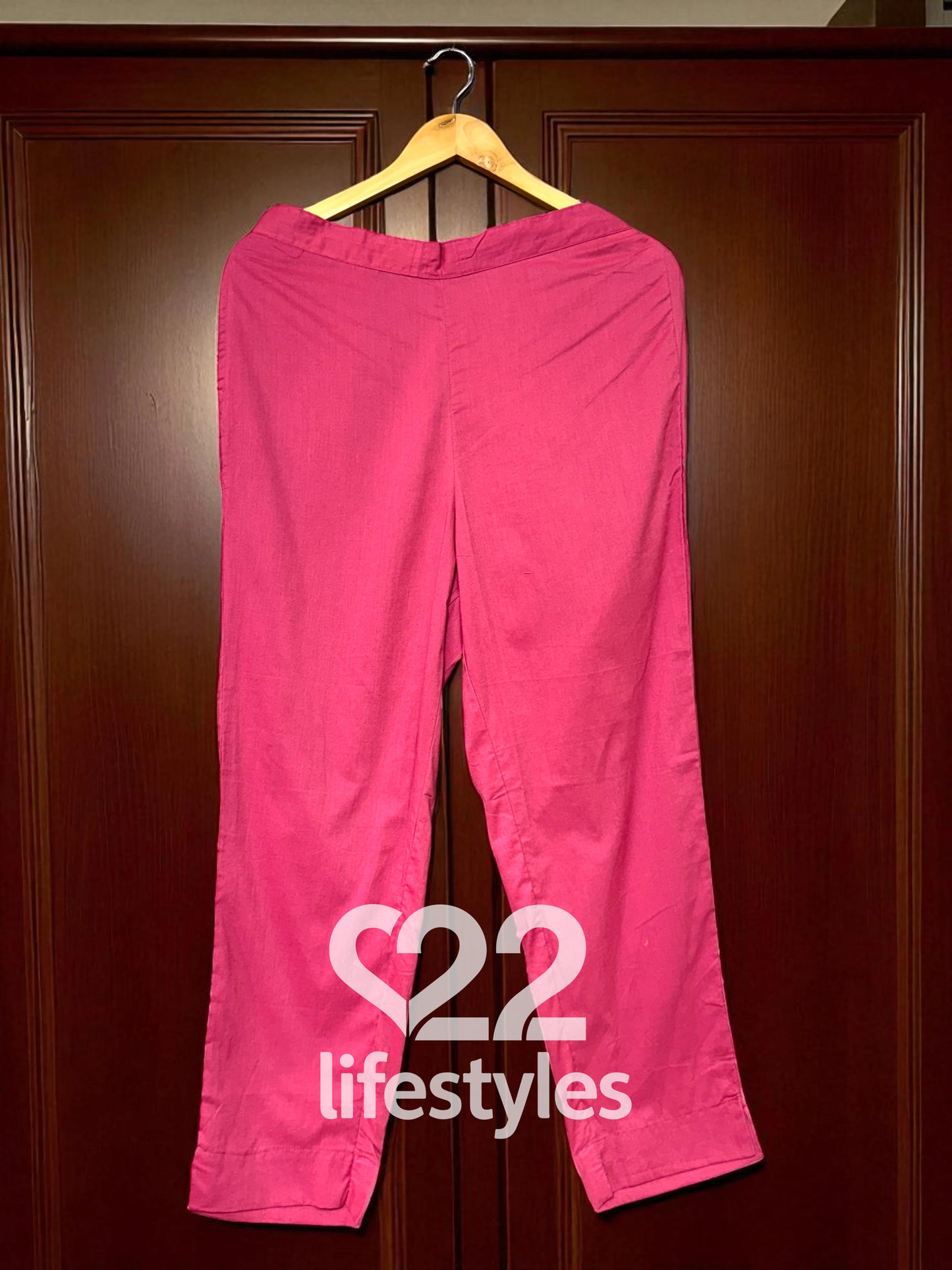 Pink Handloom Applique Readymade Salwar Suit