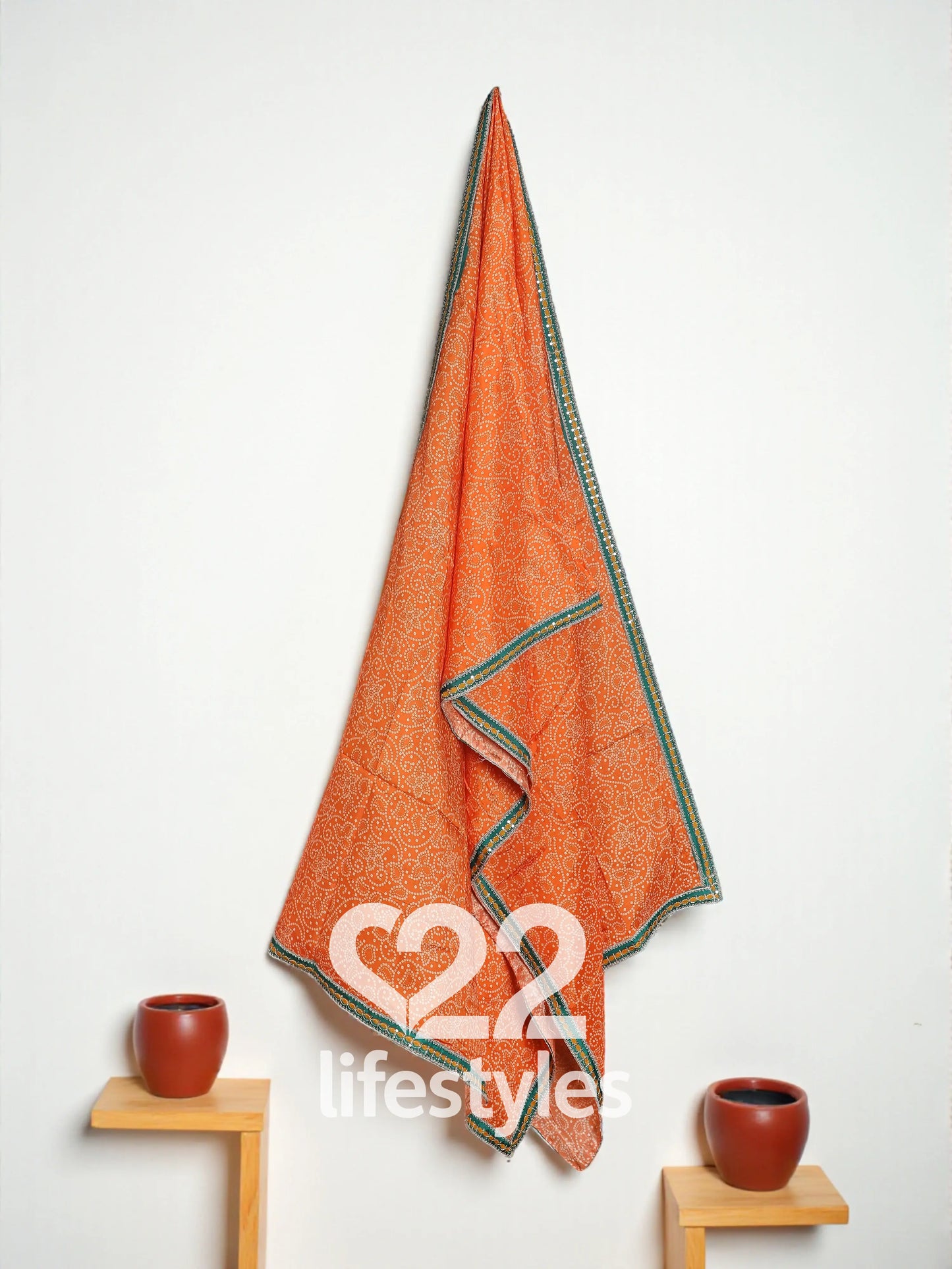 Orange Silk Readymade Salwar Suit Set