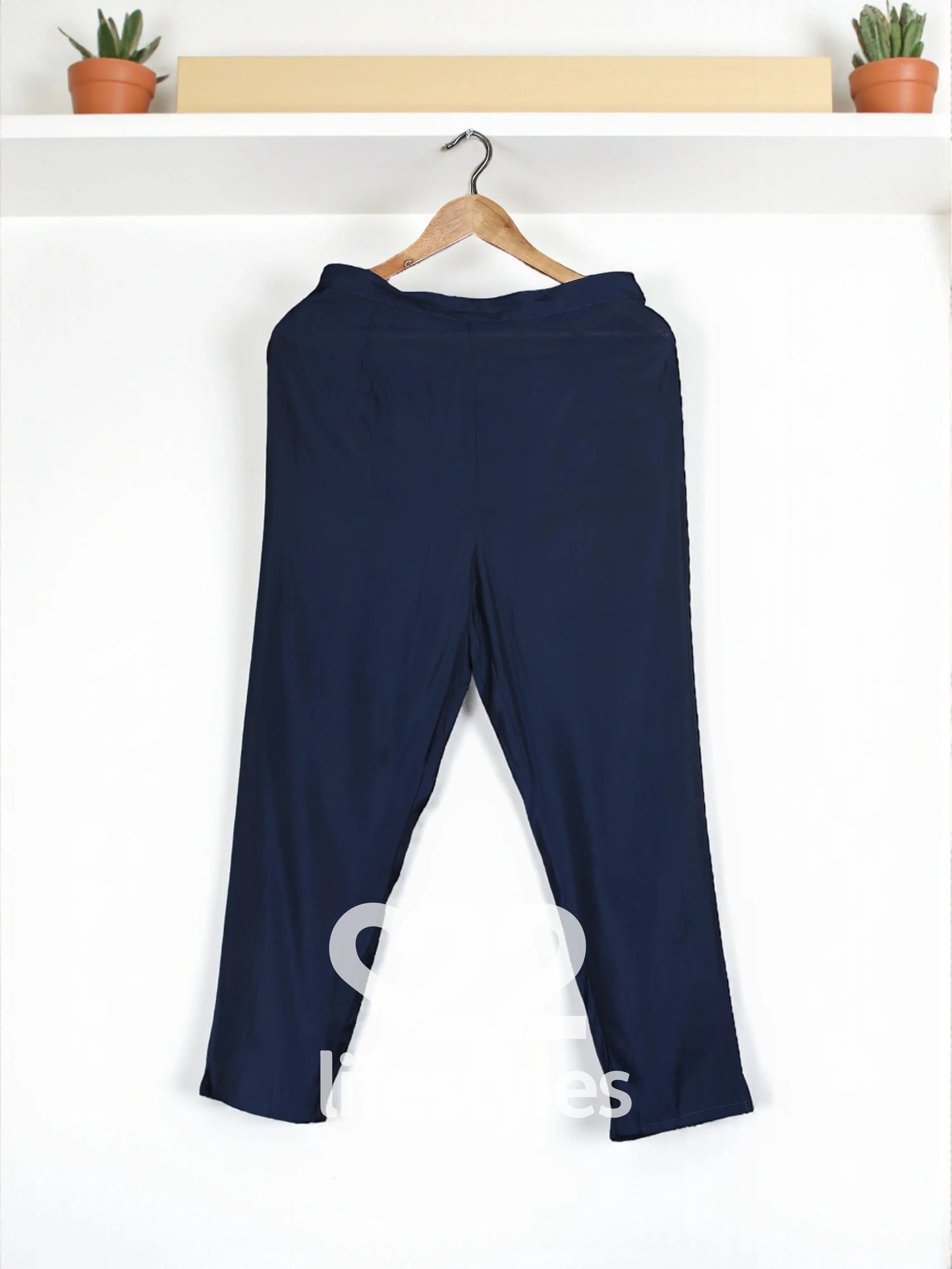 Midnight Blue Muslin Readymade Salwar Suit Set