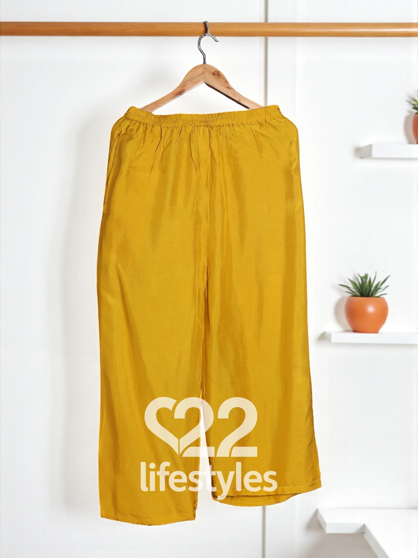 Yellow Silk Readymade Salwar Suit