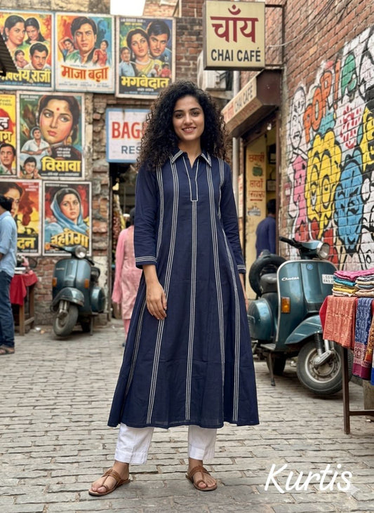Crafted in Breathable Cotton Linen With Subtle Kantha Line