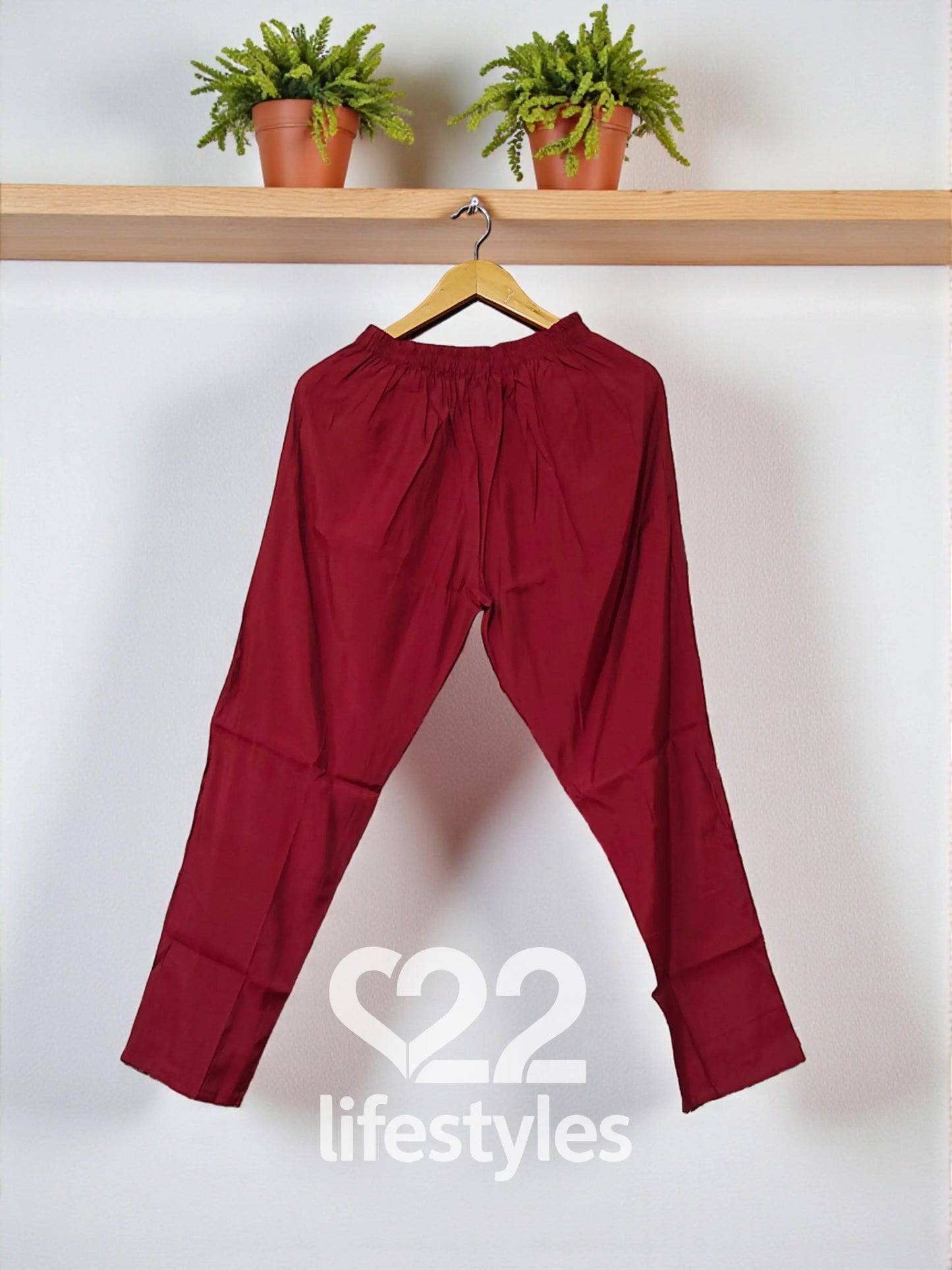 Red Muslin Readymade Salwar Suit