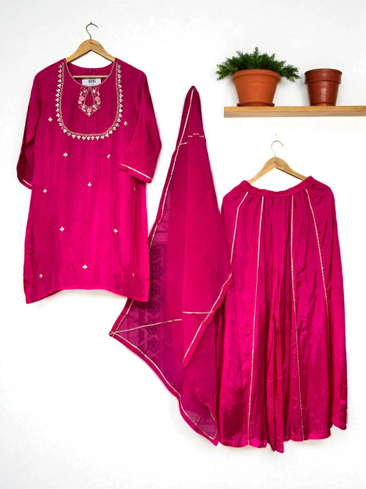 Rani Pink - Embroidered - Salwar Suit