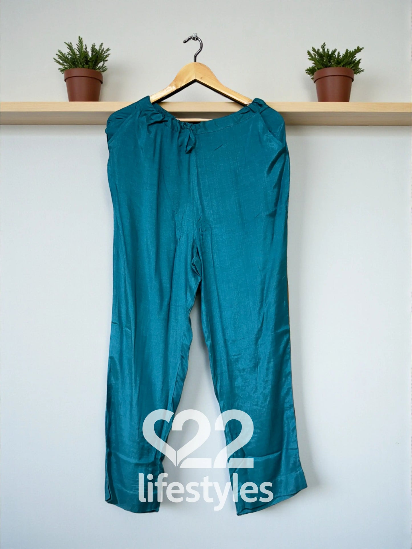 Blue Tussar Gota Patti Readymade Salwar Suit