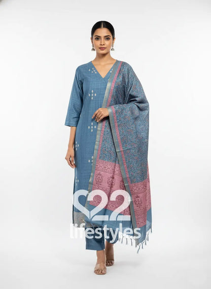 Tussar Pittan Work Readymade Salwar Suit