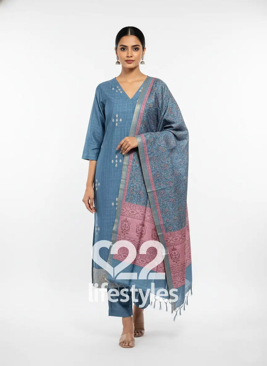 Tussar Pittan Work Readymade Salwar Suit