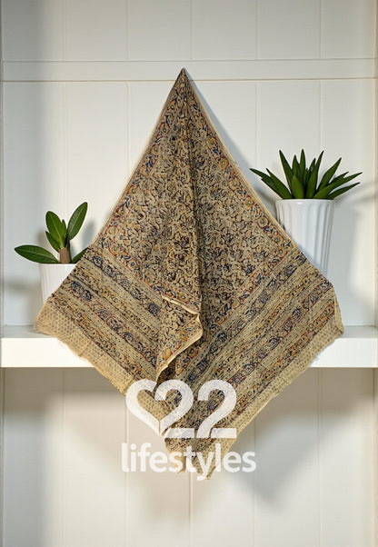 Pure Cotton Silk Kalamkari Straight Suit Set