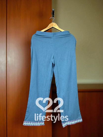Blue Embroidery Co-ord-Set Readymade