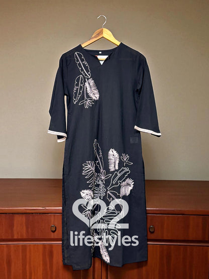 Black Embroidery Co-ord-Set Readymade