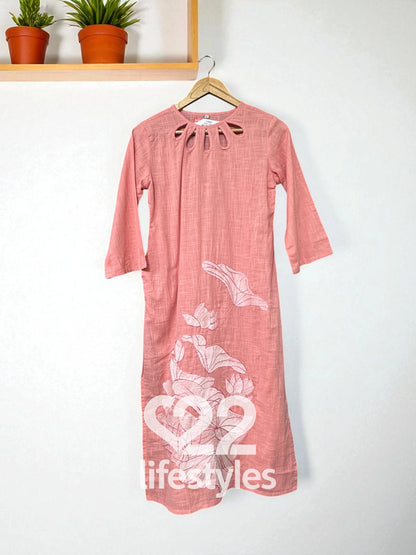 Light peach Embroidery Co-ord-Set Readymade