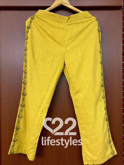 Mustard Embroidery Co-ord-Set Readymade