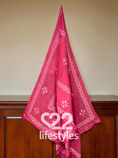 Pink Handloom Applique Readymade Salwar Suit