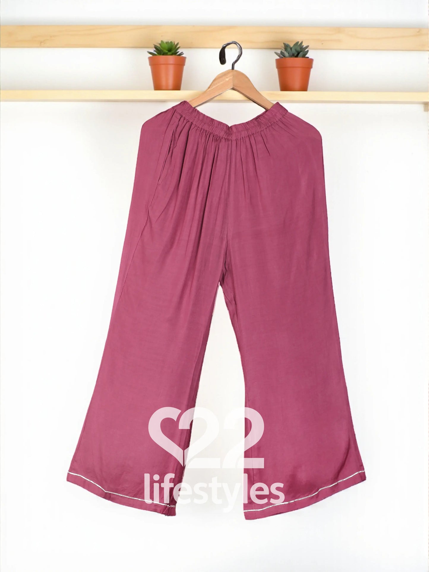 Pure Crepe Mauve Readymade Salwar suit