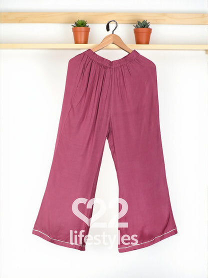 Pure Crepe Mauve Readymade Salwar suit