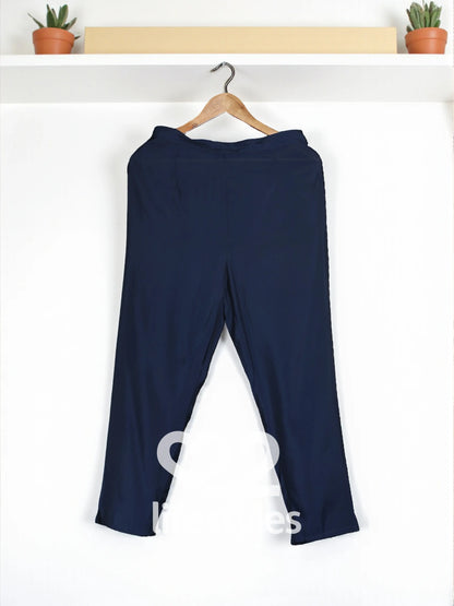 Midnight Blue Muslin Readymade Salwar Suit Set